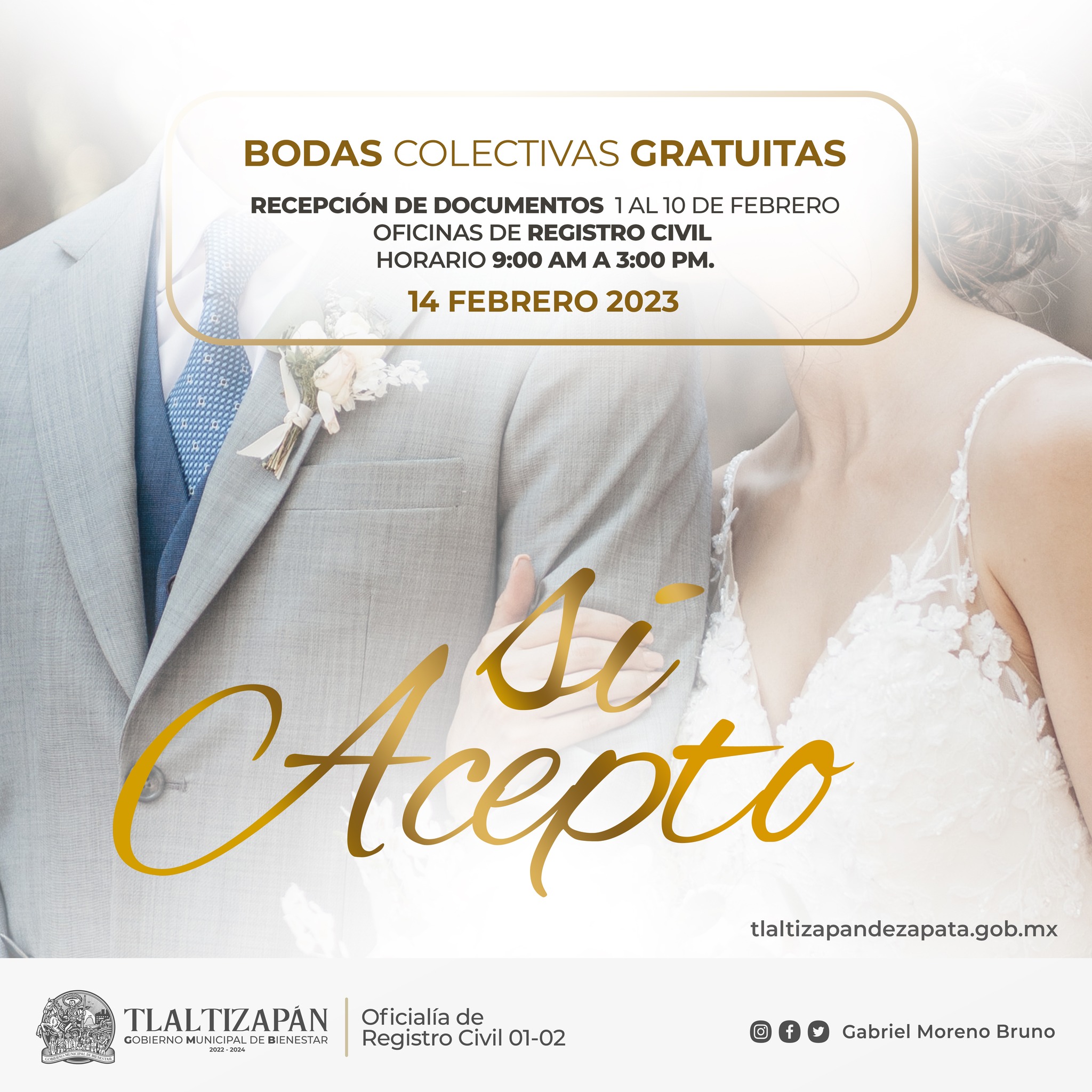 CAMPAÑA DE BODAS COLECTIVAS GRATUITAS